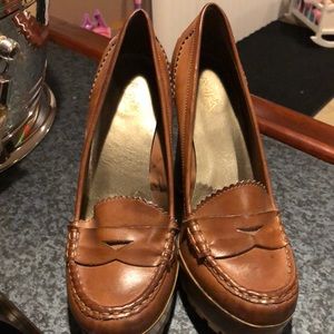 Mia girl loafer style heels